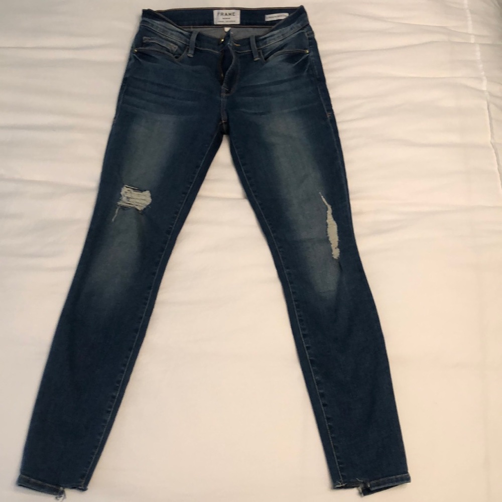 Ripped FRAME Skinny Jeans
